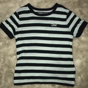 Vans Striped Tee w/ Vans Logo Embroidery